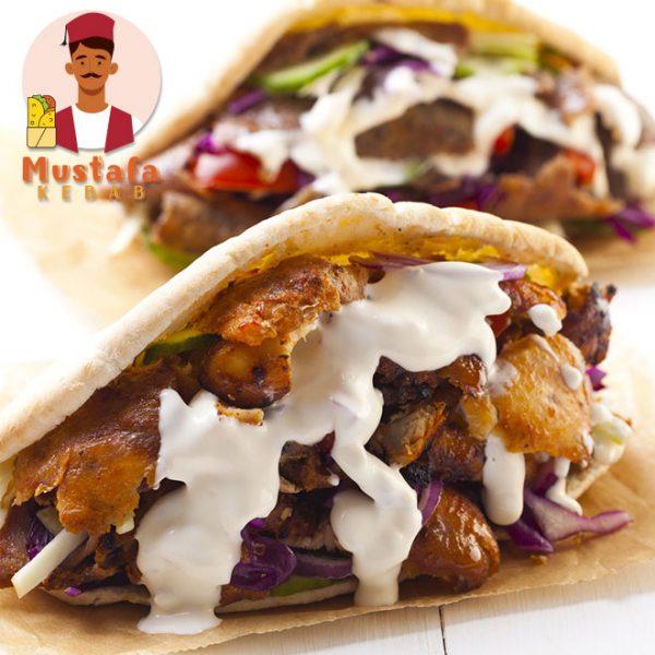 Kebab con queso